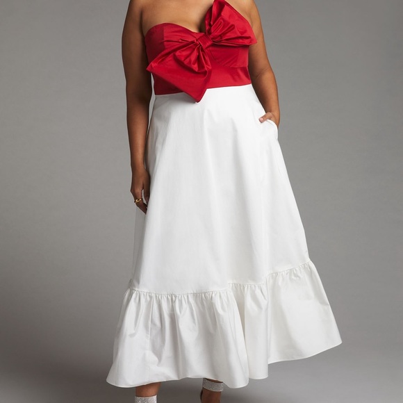 Anthropologie Hutch Red Motif bow dress ๐ - Picture 5 of 6